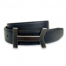 Grained Leather Icon Belt