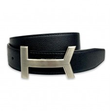 Grained Leather Icon Belt