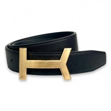 Grained Leather Icon Belt