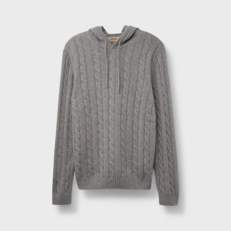 Cable Knit Cashmere Hoodie