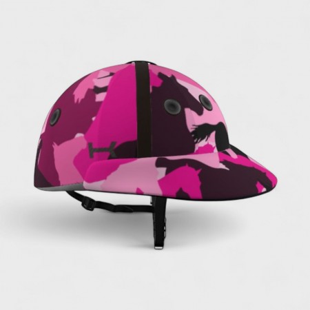 Pink Horse Camo Polo Helmet