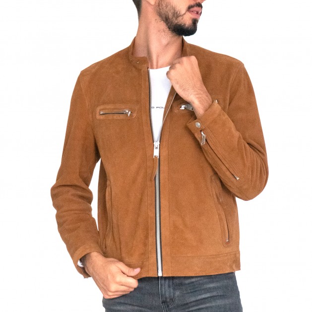 Suede Blouson Jacket