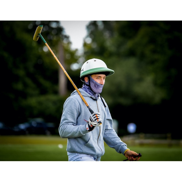 White and Green Helmet