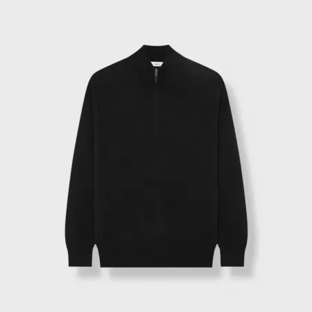 Cashmere Quarter-Zip Black Cashmere Quarter-Zip Black