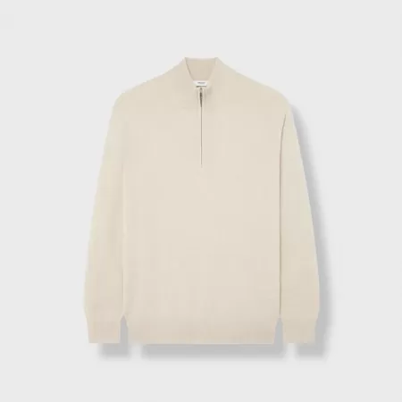 Cashmere Quarter-Zip Light Beige Cashmere Quarter-Zip Light Beige