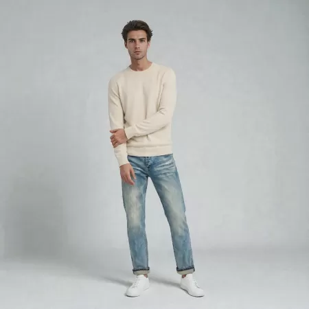 Cashmere Crewneck Light Beige Cashmere Crewneck Light Beige