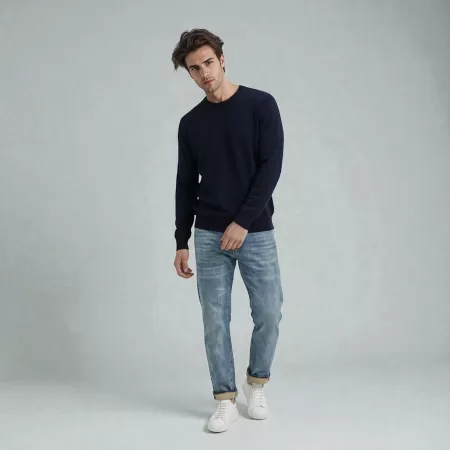 Cashmere Crewneck Navy Blue Cashmere Crewneck Navy Blue