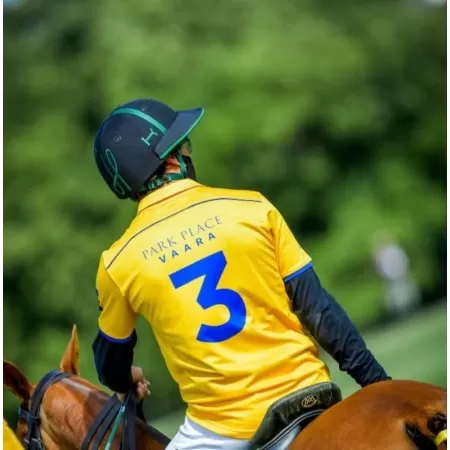 Black and Green Polo Helmet