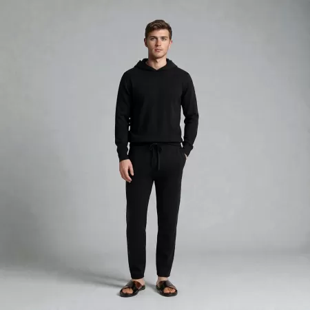 Cashmere Chukka Hoodie Black Cashmere Chukka Hoodie Black