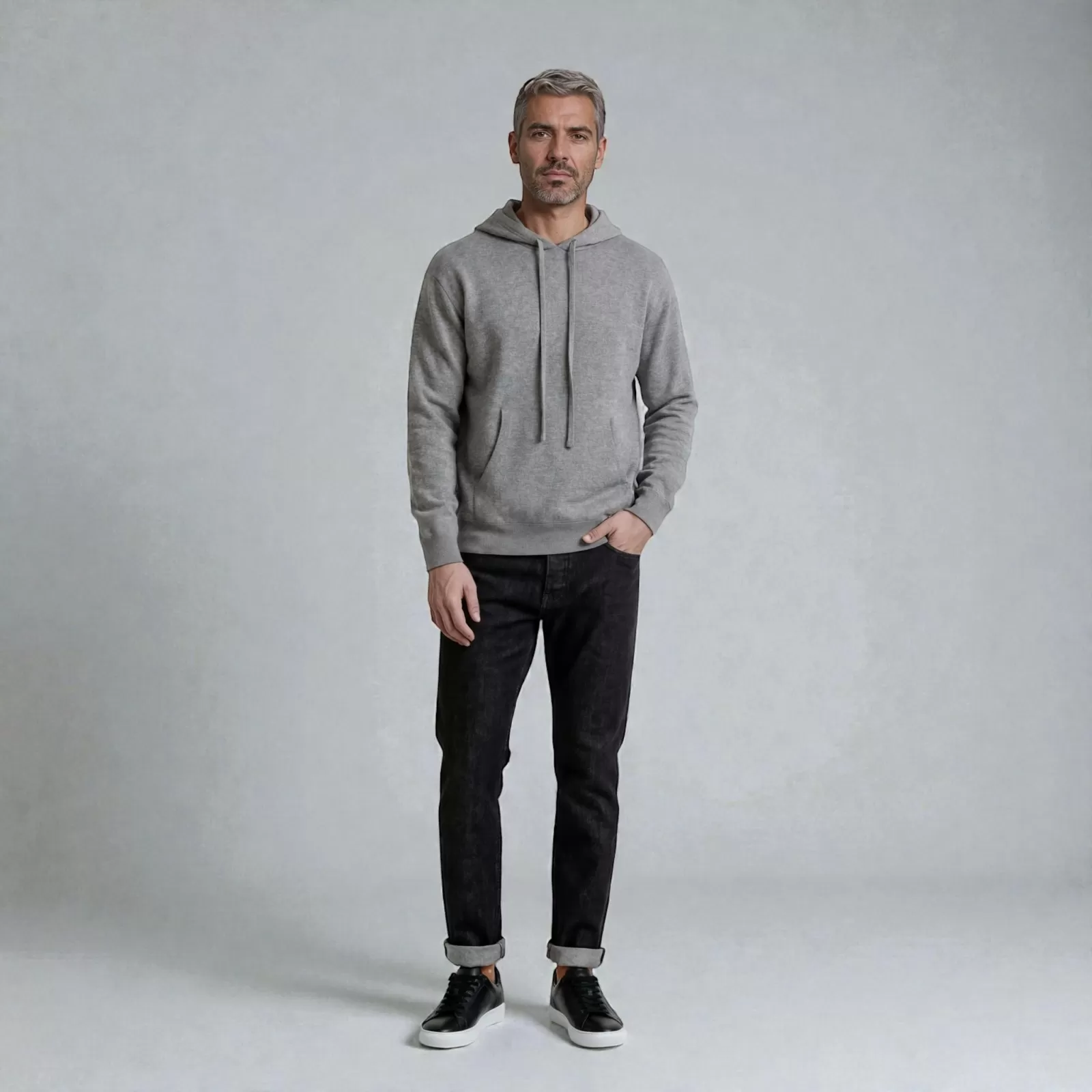 Cashmere Hoodie Grey Cashmere Hoodie Grey