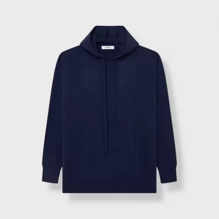 Cashmere Hoodie Navy Blue Cashmere Hoodie Navy Blue