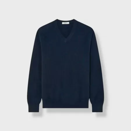 Cashmere V-Neck Navy Blue Cashmere V-Neck Navy Blue
