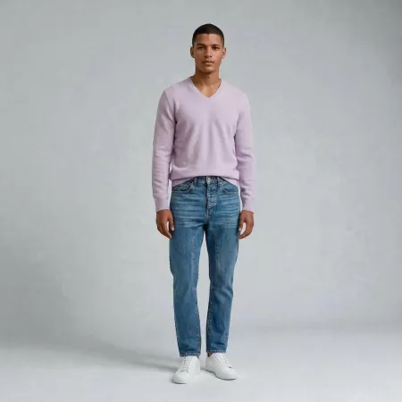 Cashmere V-Neck Lilac Cashmere V-Neck Lilac