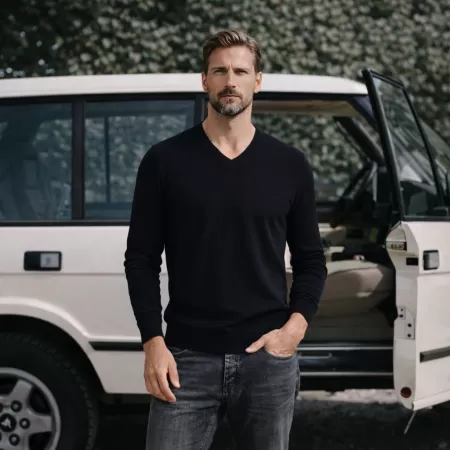 Cashmere V-Neck Black Cashmere V-Neck Black