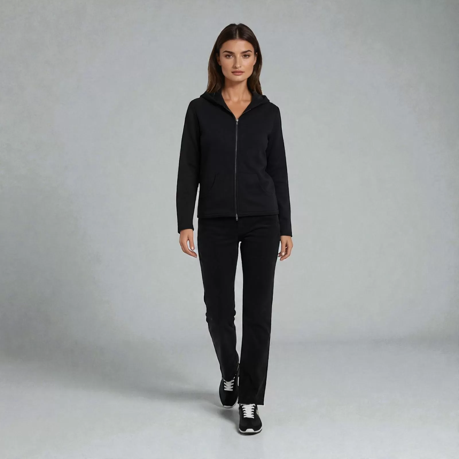 Cashmere Zip Hoodie Black Cashmere Zip Hoodie Black