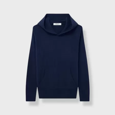 Cashmere Chukka Hoodie Navy Blue