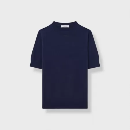 Cashmere T-Shirt Navy Blue