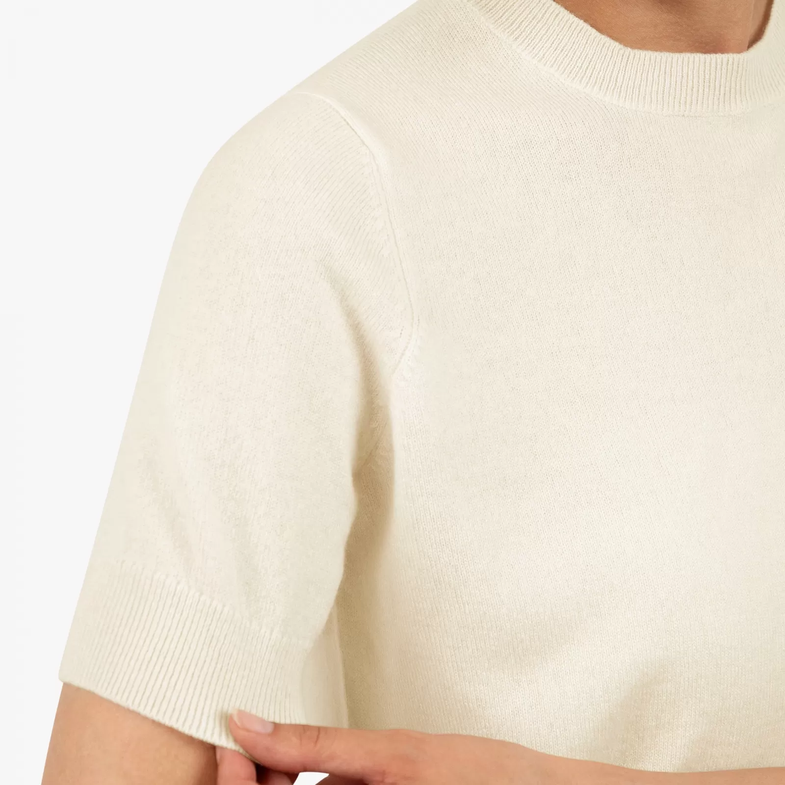 Cashmere T-Shirt Light Beige Cashmere T-Shirt Light Beige