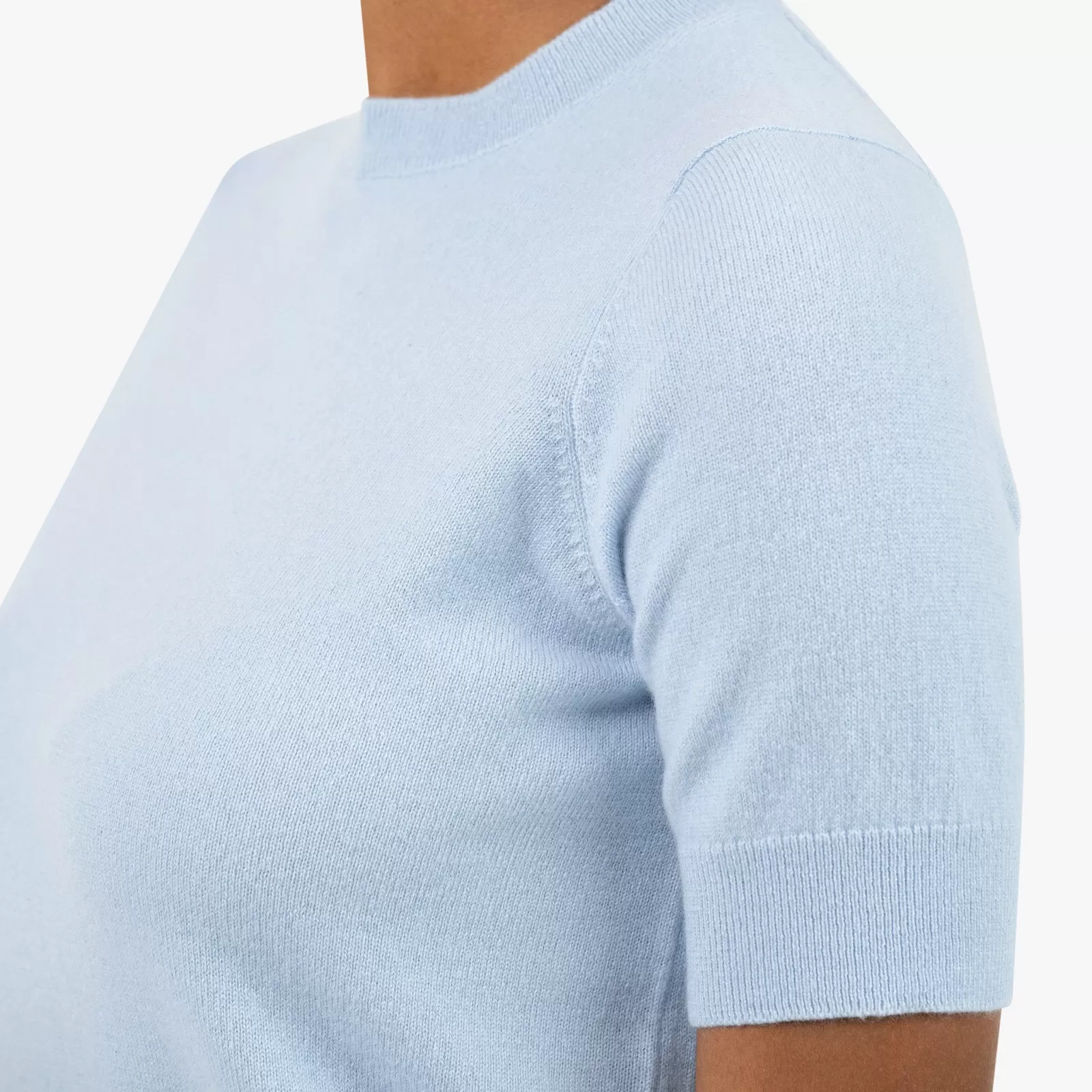 Cashmere T-Shirt Light Blue Cashmere T-Shirt Light Blue