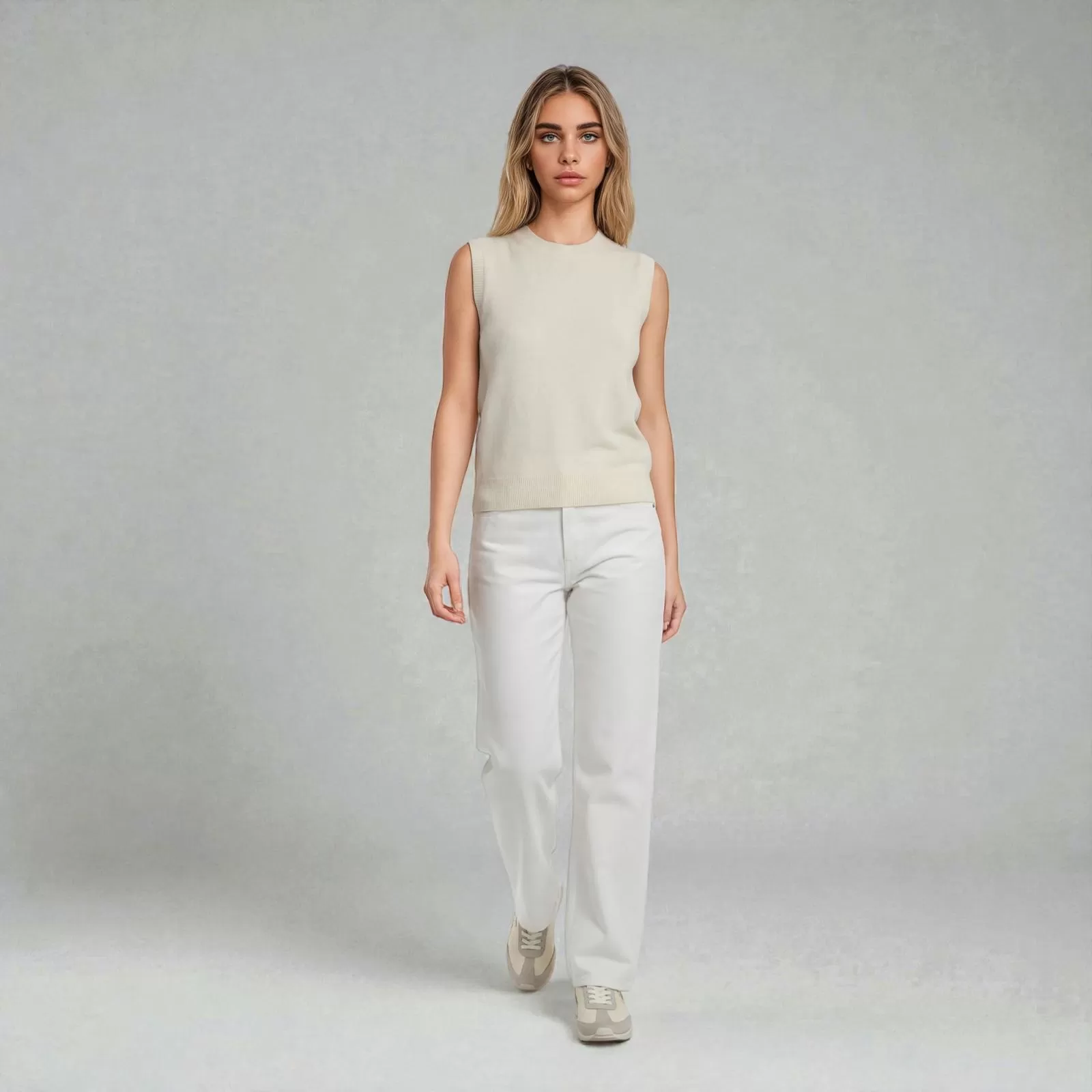 Cashmere Tank Top Light Beige Cashmere Tank Top Light Beige