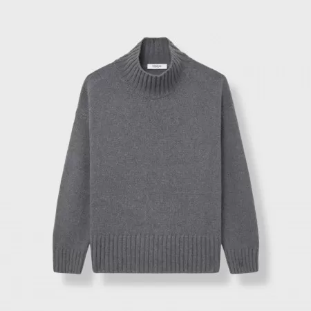 Cashmere Turtle Neck Sweater Grey