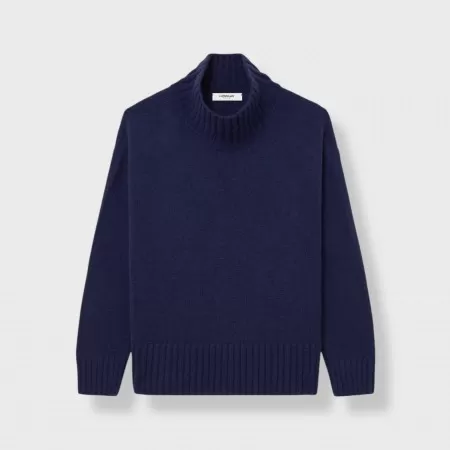 Cashmere Turtle Neck Sweater Navy Blue