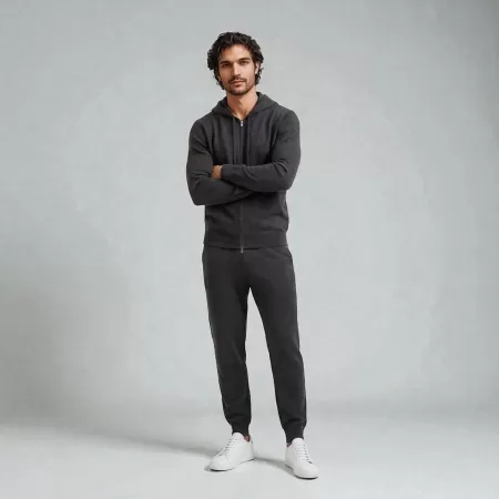 Cashmere Zip Hoodie Charcoil Cashmere Zip Hoodie Charcoil