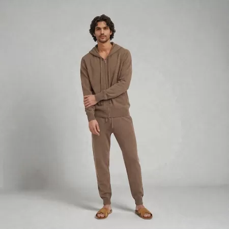 Cashmere Zip Hoodie Light Brown Cashmere Zip Hoodie Light Brown