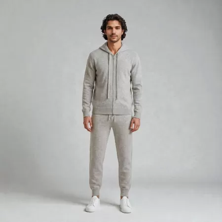 Cashmere Zip Hoodie Light Grey Cashmere Zip Hoodie Light Grey