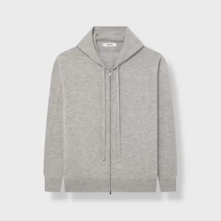 Cashmere Zip Hoodie Light Grey Cashmere Zip Hoodie Light Grey