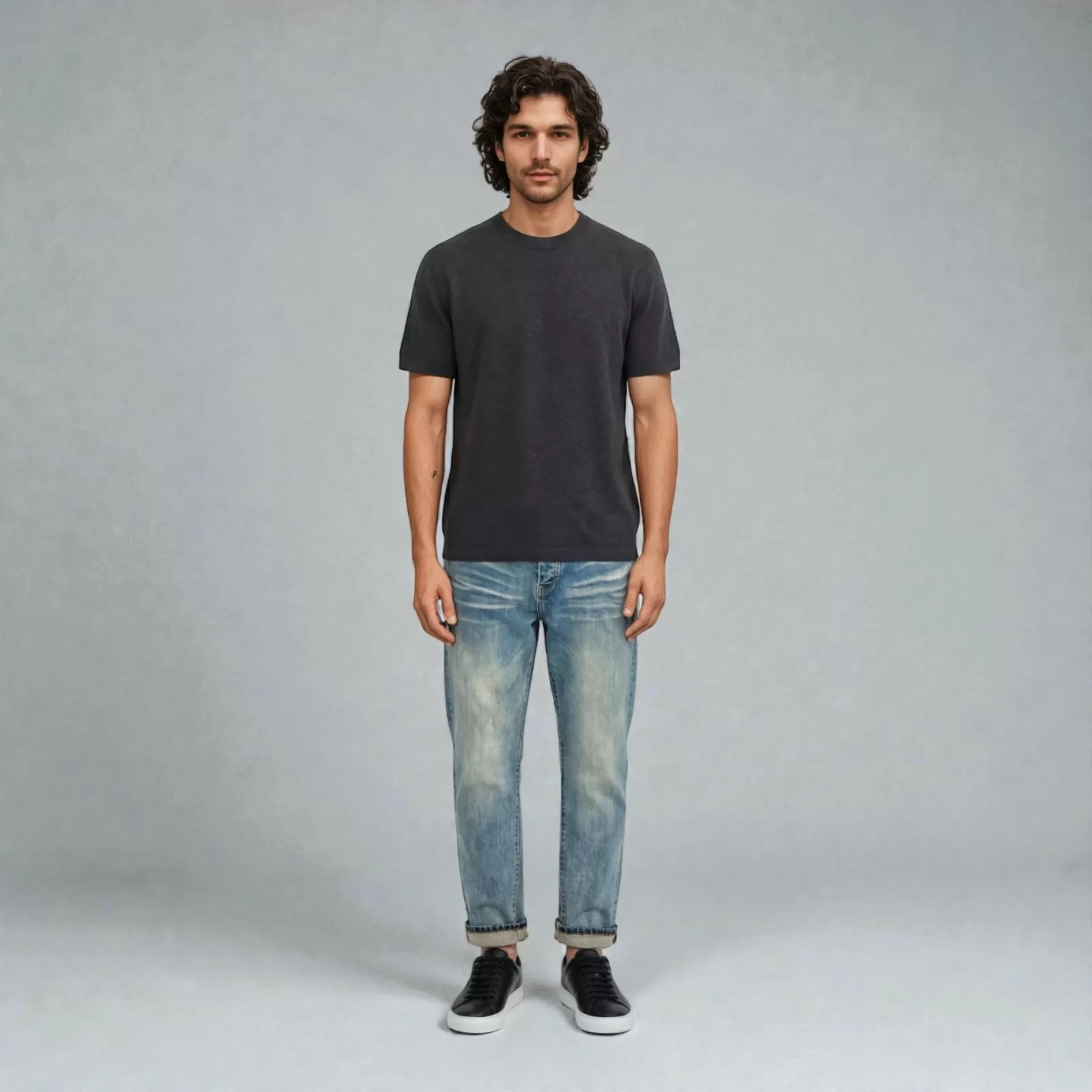 Cashmere T-Shirt Grey Cashmere T-Shirt Grey