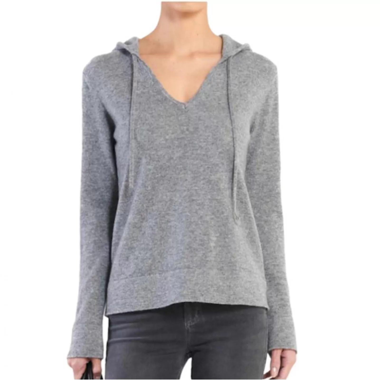 Cashmere V Neck Hoodie Cashmere V Neck Hoodie