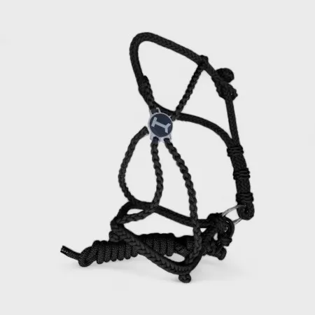 Nylon Braided Halter Black