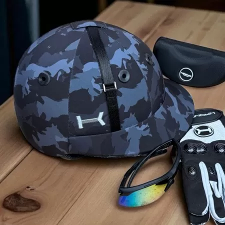 Horse Camouflage Polo Helmet