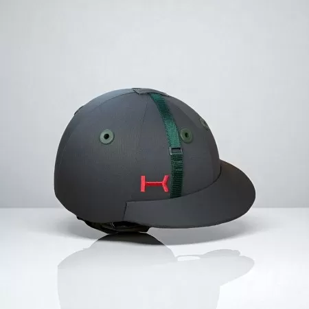 Grey and Green Polo Helmet