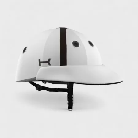 White Leather Polo Helmet
