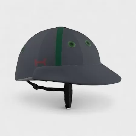 Grey and Green Polo Helmet