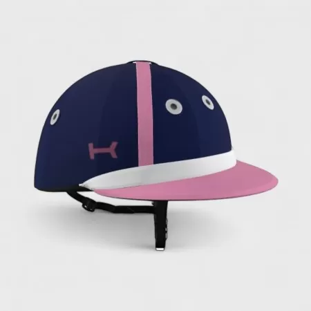 Navy and Pink Argentine Polo Helmet