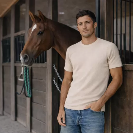 Cashmere T-Shirt Beige