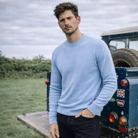 Cashmere Crewneck Light Blue Cashmere Crewneck Light Blue