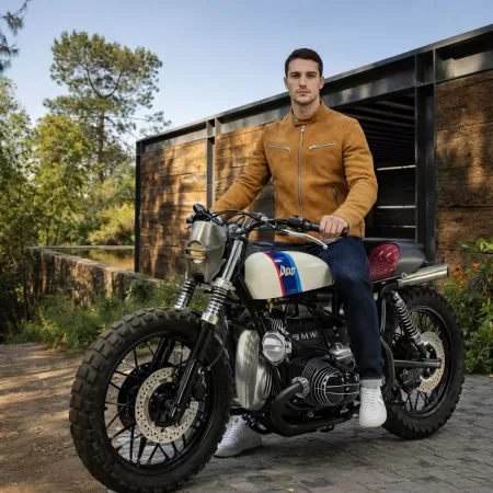 Suede Blouson Jacket