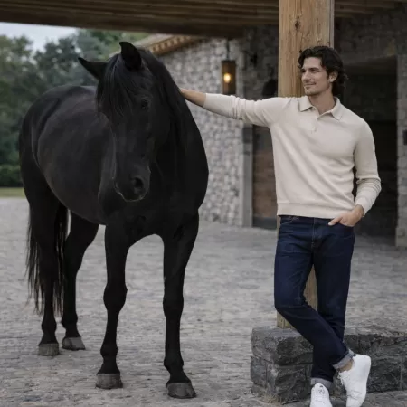 Classic Polo Sweater Light Beige Classic Polo Sweater Light Beige