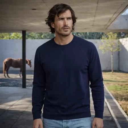 Cashmere Sweatshirt Blue Cashmere Sweatshirt Blue