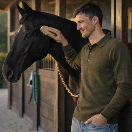 Classic Polo Sweater Green Classic Polo Sweater Green