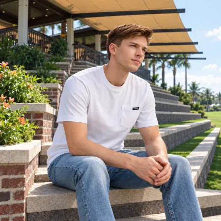 Pocket Cotton T-Shirt White