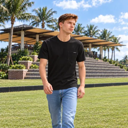 Pocket Cotton T-Shirt Black