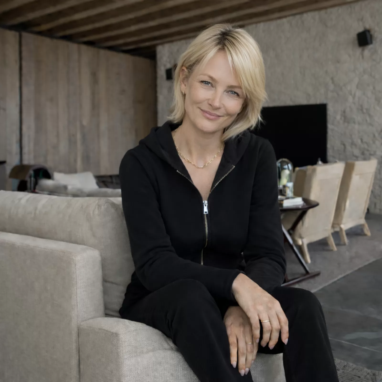 Cashmere Zip Hoodie Black Cashmere Zip Hoodie Black