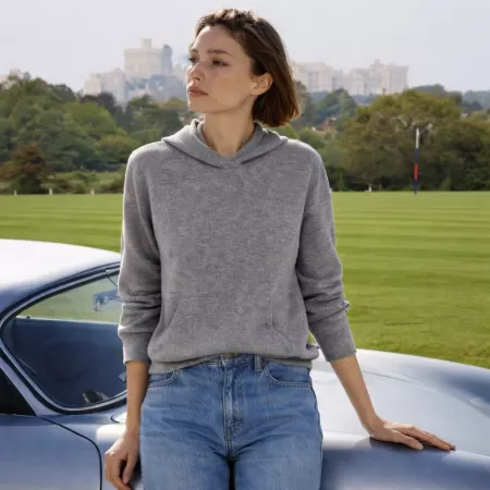 Cashmere Chukka Hoodie Grey