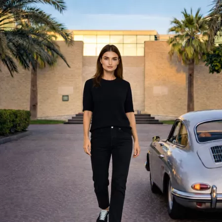 Cashmere Ayala T-Shirt Black