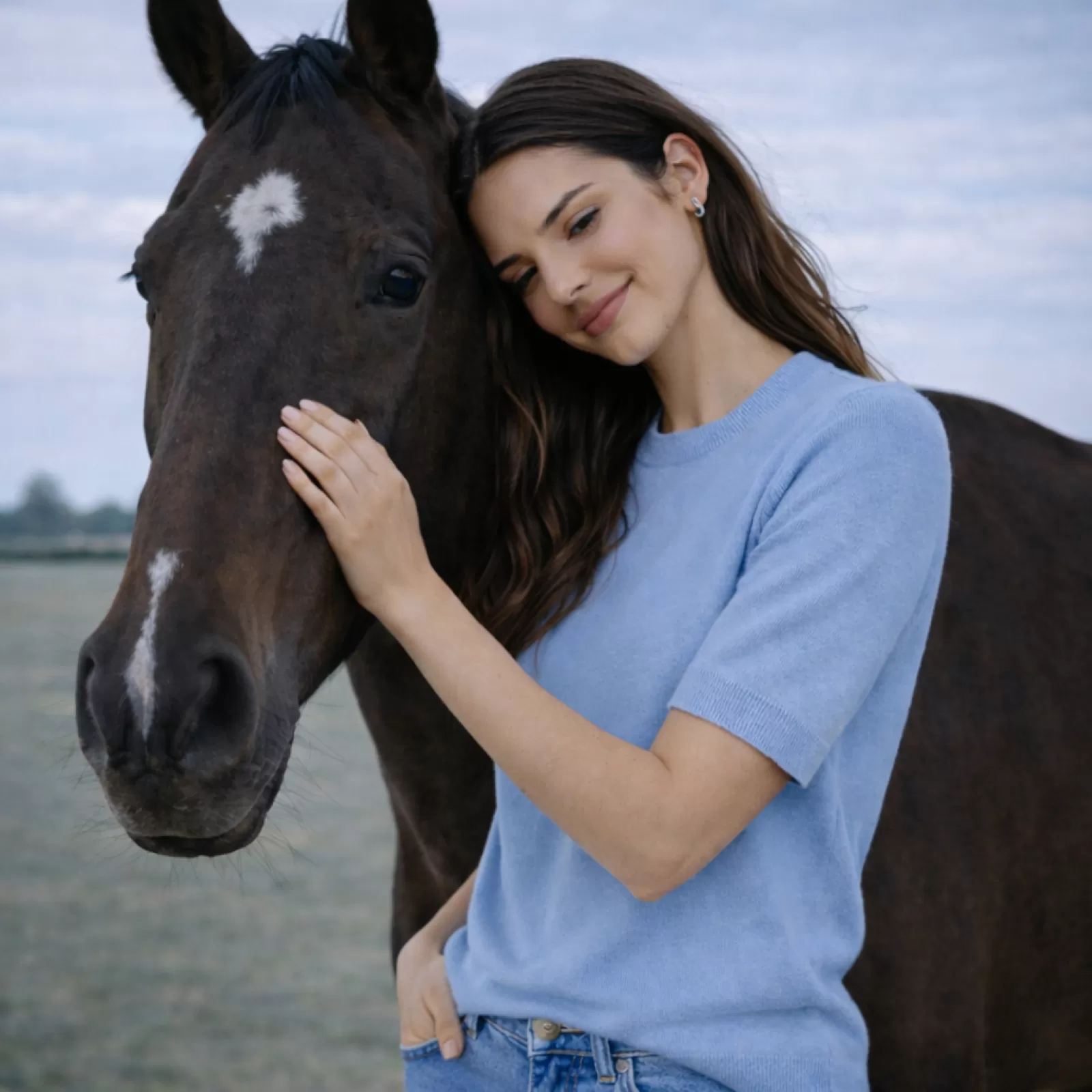 Cashmere T-Shirt Light Blue Cashmere T-Shirt Light Blue
